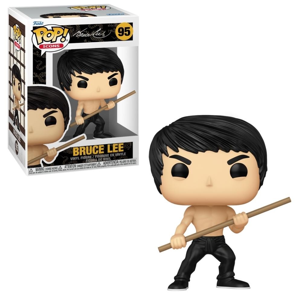 Boneco Funko Pop! Icons - Bruce Lee com Bastão Bo