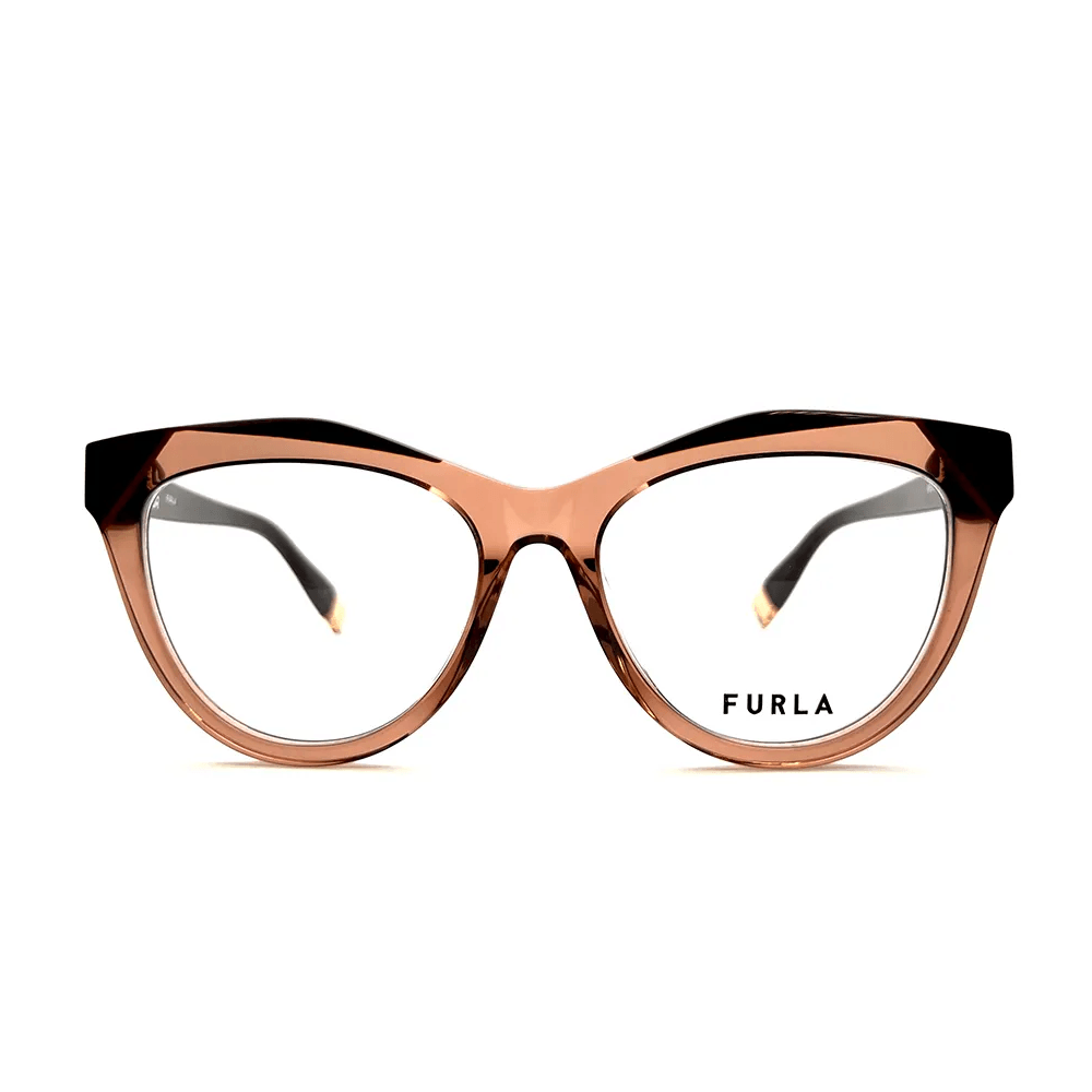 Armação para Óculos de Grau Feminina Furla VFU775 Cinza translúcido