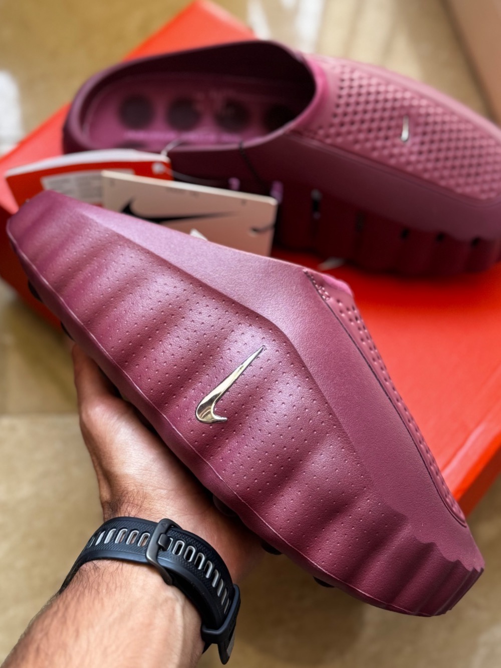 Nike Mind 001 Slide Pink Smoke — 40, Novo