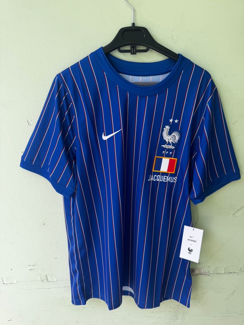 France x Jacquemus x Nike Camiseta Dri-FIT Blue — G, Novo