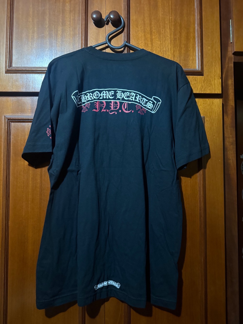 Camiseta Chrome Hearts NYC Exclusive Black Red — XG, Novo