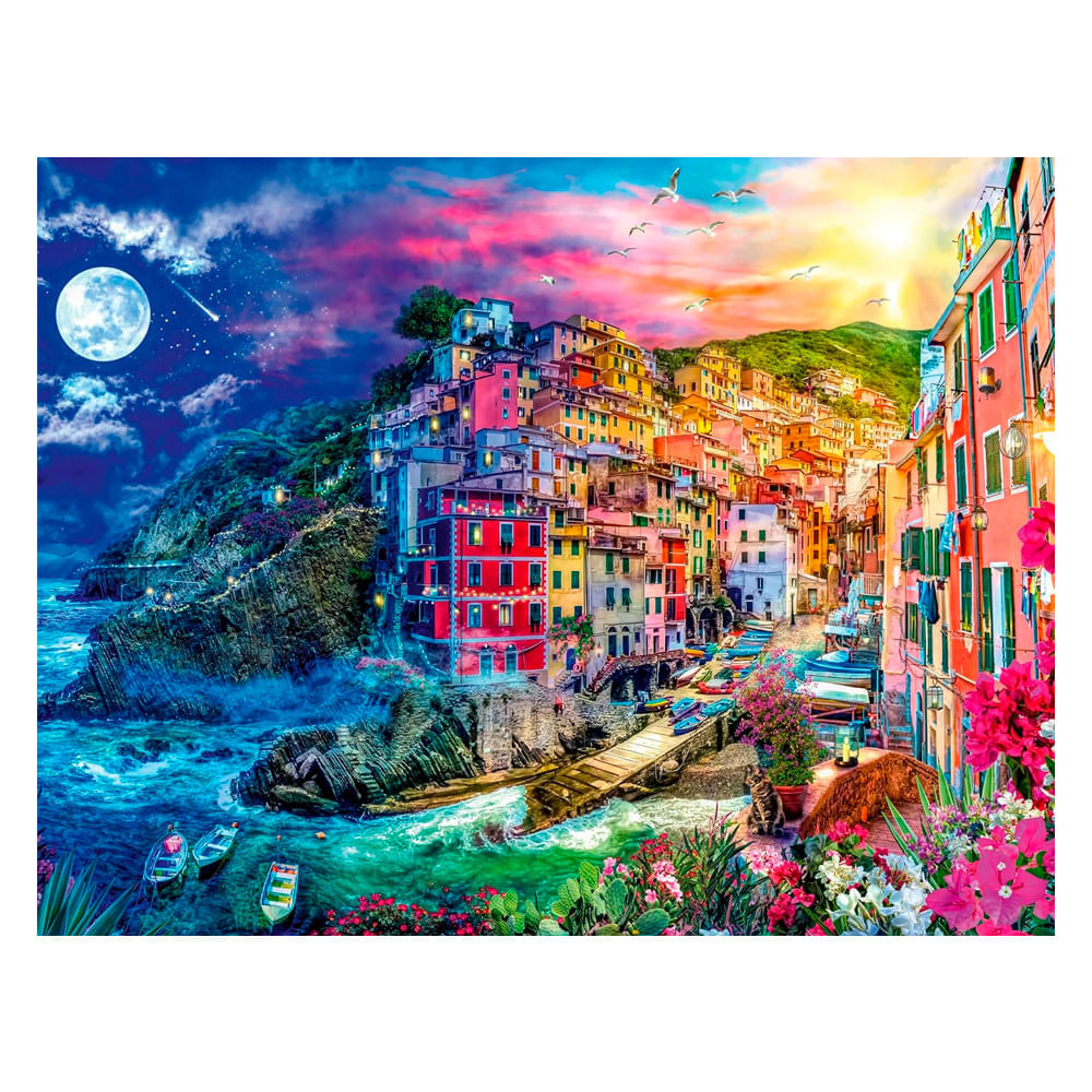 Foto 2 de Puzzle 2000 peças Cinque Terre em Cores - Importado - Ravensburger