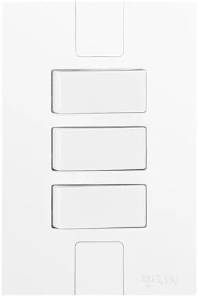 INTER. 3 TECLAS SIMPLES C/ PLACA 4X2 PLUZIE