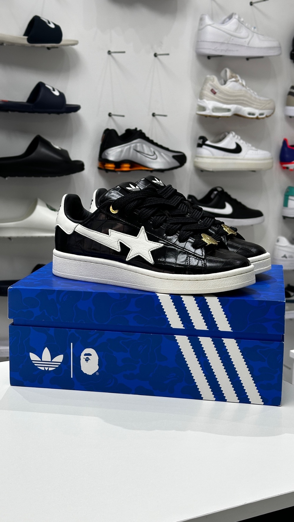 Bape x adidas Campus 00s Black Croc — 38 / 39, Novo
