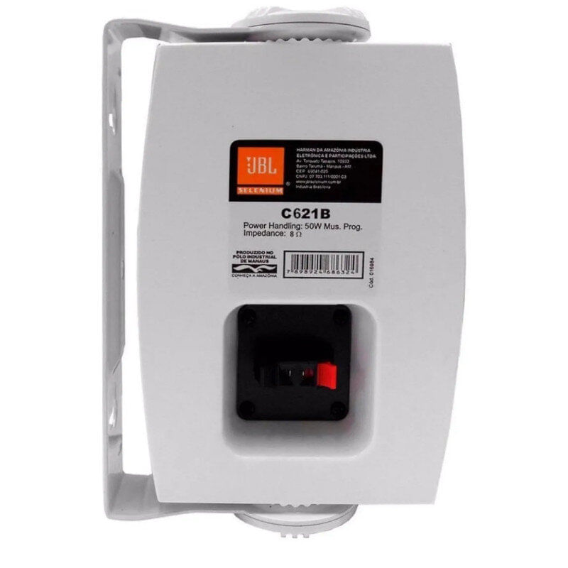 Foto 2 de Par de Caixas de Som JBL C621B Branco 50W RMS de Parede