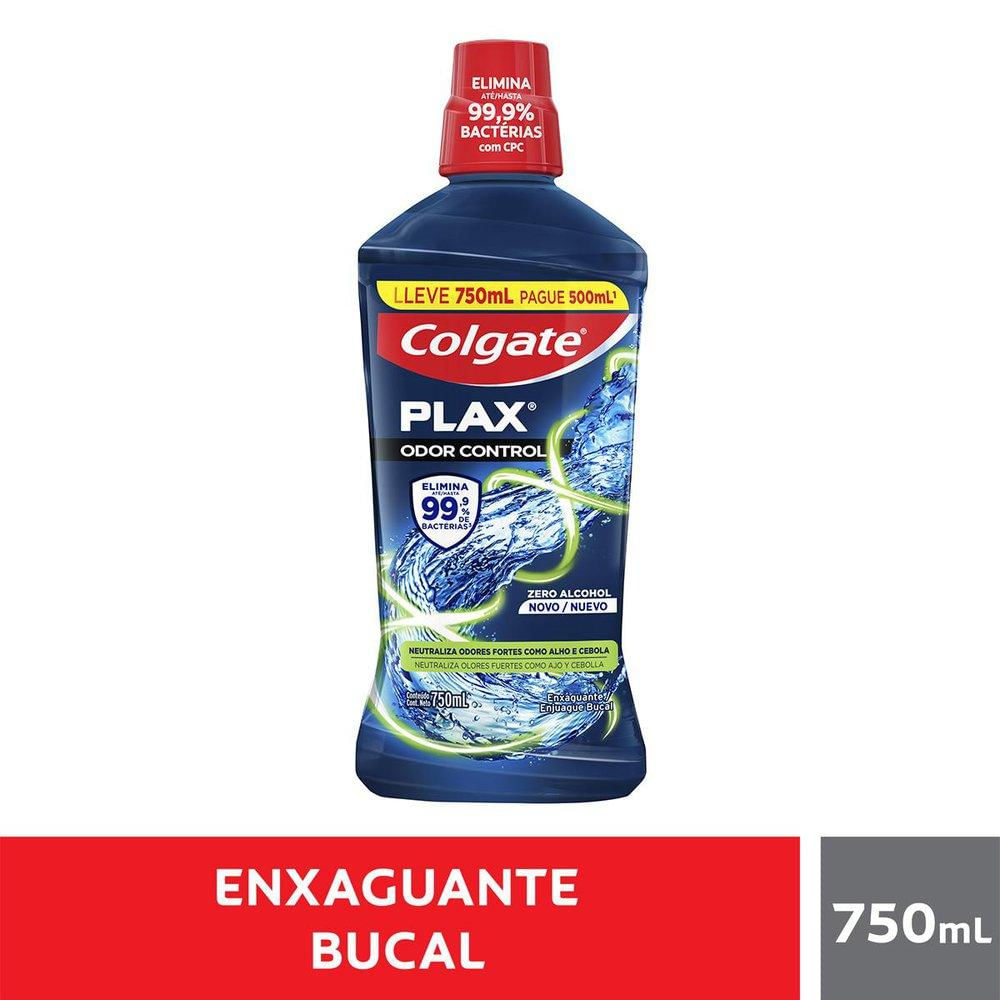 Enxaguante Bucal Colgate Zero Alcool Plax Odor Control 750ml