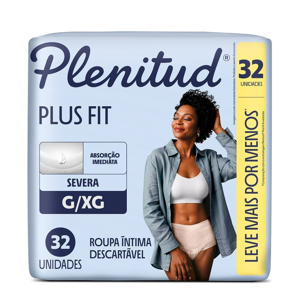 Roupa Íntima para Mulheres Plenitud Protect Plus Fit G/XG 32 Unidades