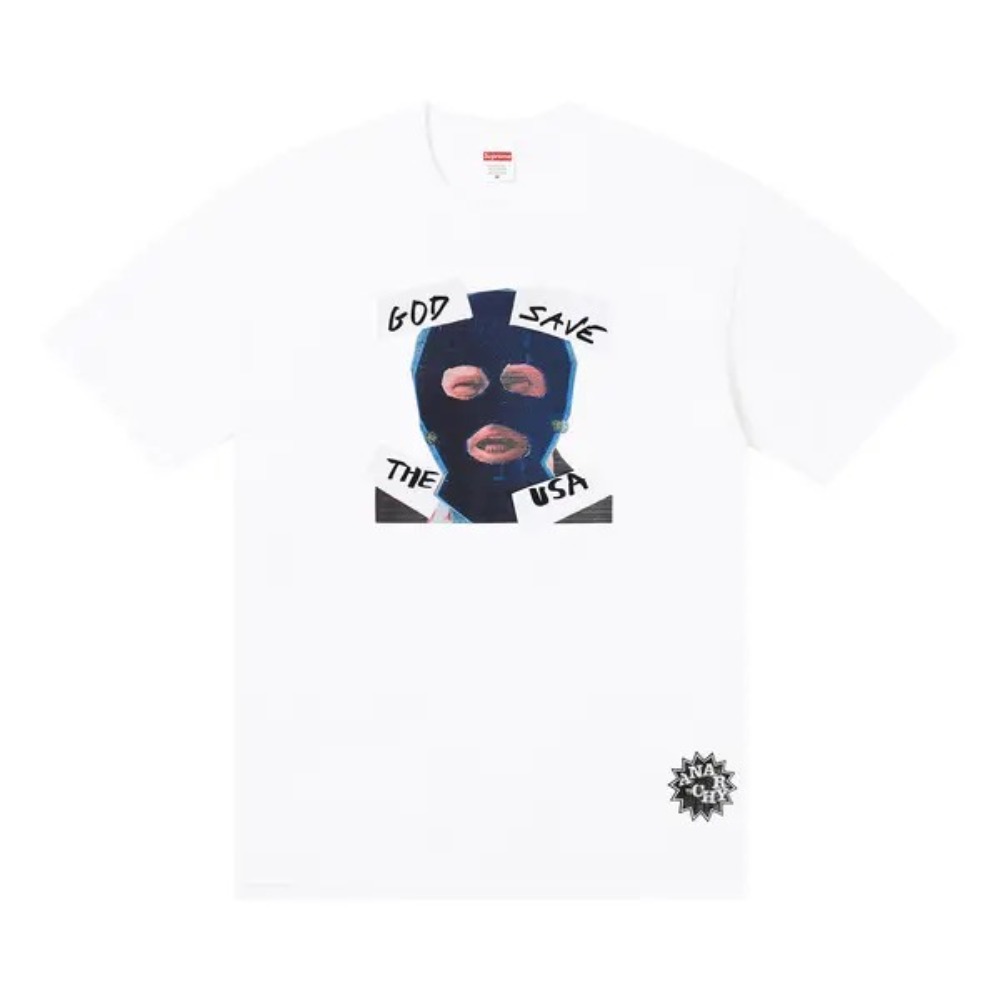 Camiseta Supreme God Save Us White SS26-W7 — XG, Novo