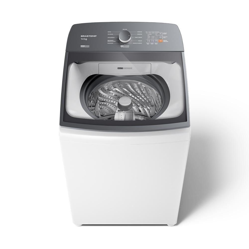Máquina de Lavar Brastemp BWJ14AB 14kg Automática com Smart Sensor e Reduzir Tempo Branca 110V