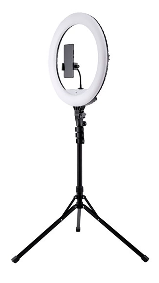 Foto 2 de Luminária Ring Light 18 polegadas c/ Tripé, controle remoto e encaixe para Smartphone