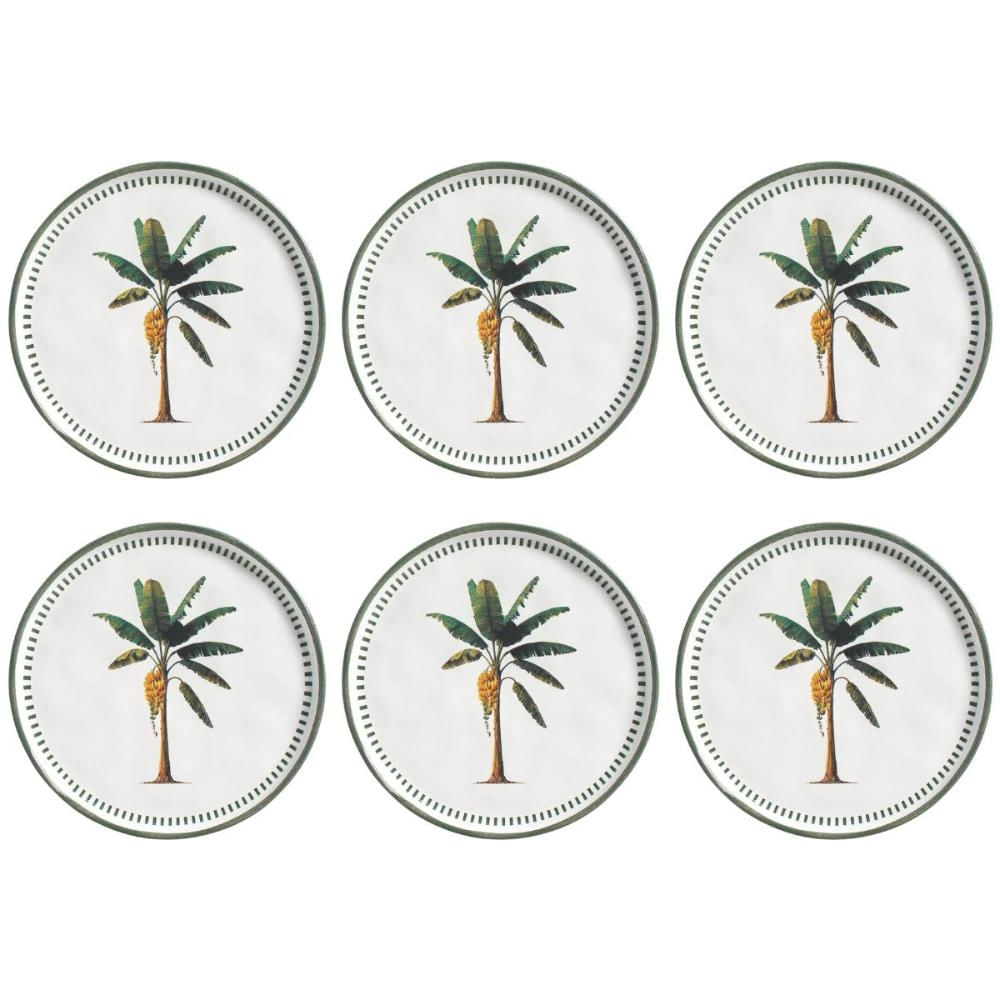 Conjunto 6 Pratos Para Sobremesa 21,5cm Bio Bananê Mesa Post