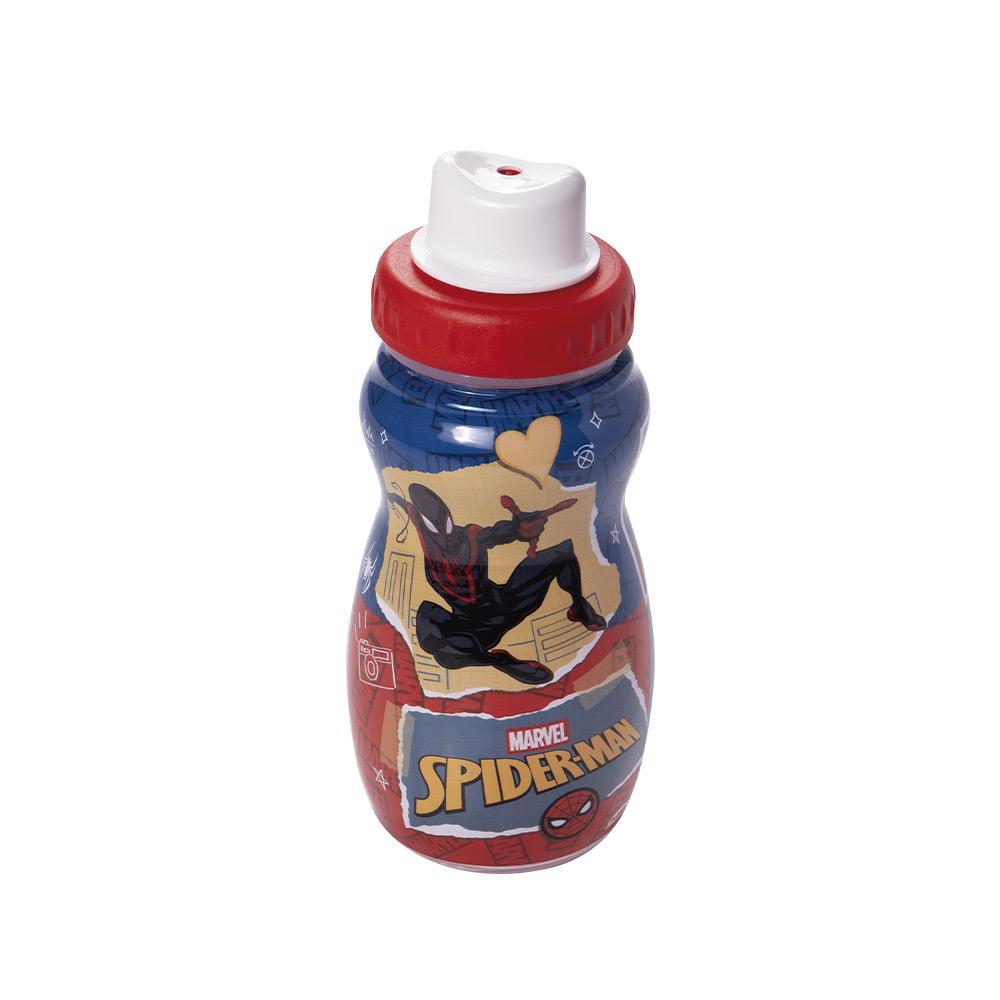 Garrafa Squeeze Homem Aranha Tampa Rosca 300 ml Marvel Plasútil