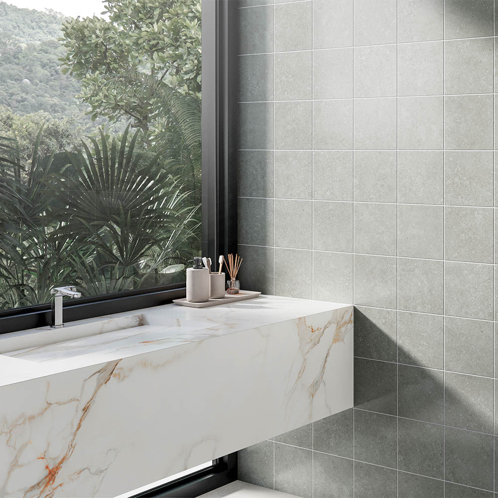 Porcelanato Urbano Cimento 19,8X19,8 Abs Cx1,34M