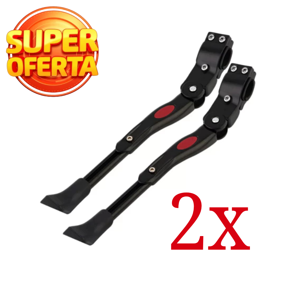KIT com 2 Descansos Pezinho Lateral Bicicleta C/regulagem P/bike 20 A 29