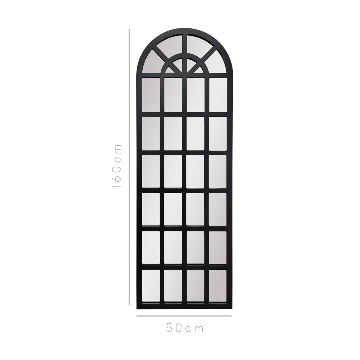Foto 3 de Espelho de Chão Vitral 160x50cm Capela Preto