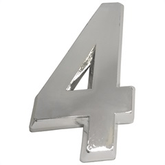 Número 4 Abs/Cromado 14,8cm Fixtil