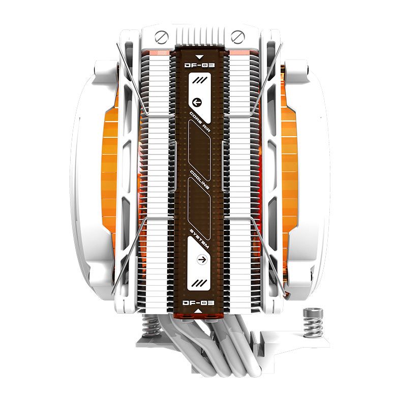Foto 4 de Cooler Para Processador Aigo DarkFlash E400, ARGB, 2x120mm, Branco, E400-DUAL-WH