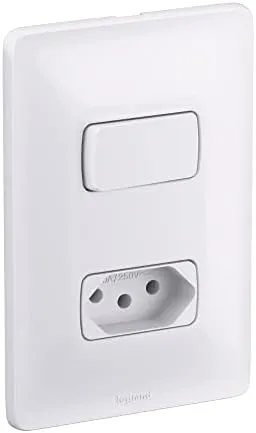 1 INTER SIMPLES 10A 250V + 1 TOMADA 2P+T 10A 250V PIAL