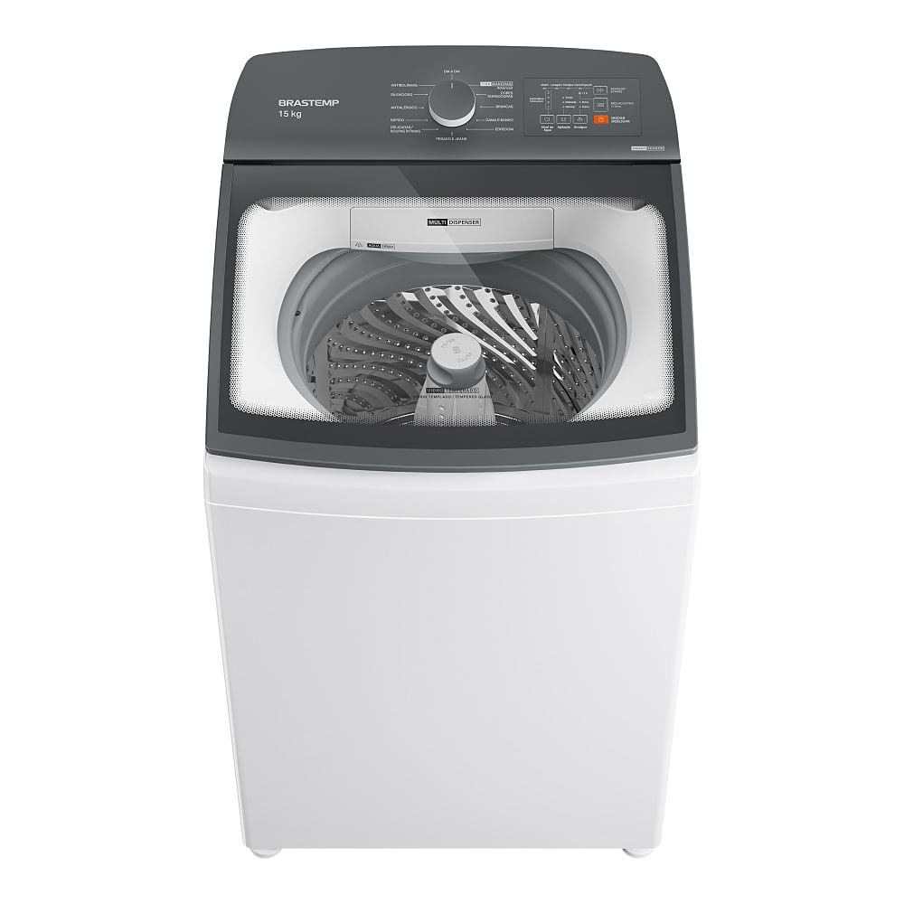 Lavadora de Roupas Brastemp 15Kg Smart Sensor Branca BWF15AB - 220 Volts