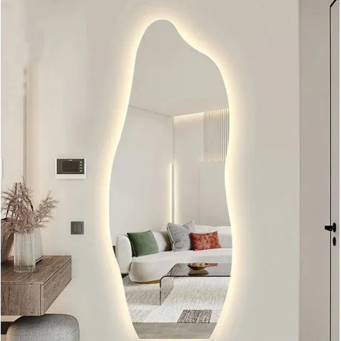 Espelho Orgânico Flame 170x70 E06 com LED Branco Quente 220V 3000K – Sofisticação e Conforto