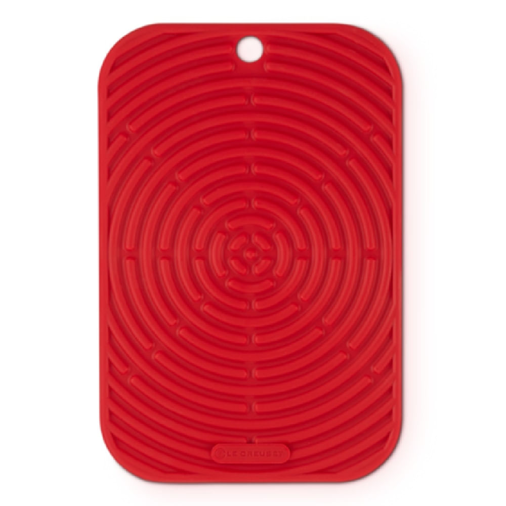 SUPORTE PARA PANELAS LE CREUSET 24CM RETÂNGULAR EM SILICONE VERMELHO 93005000060000