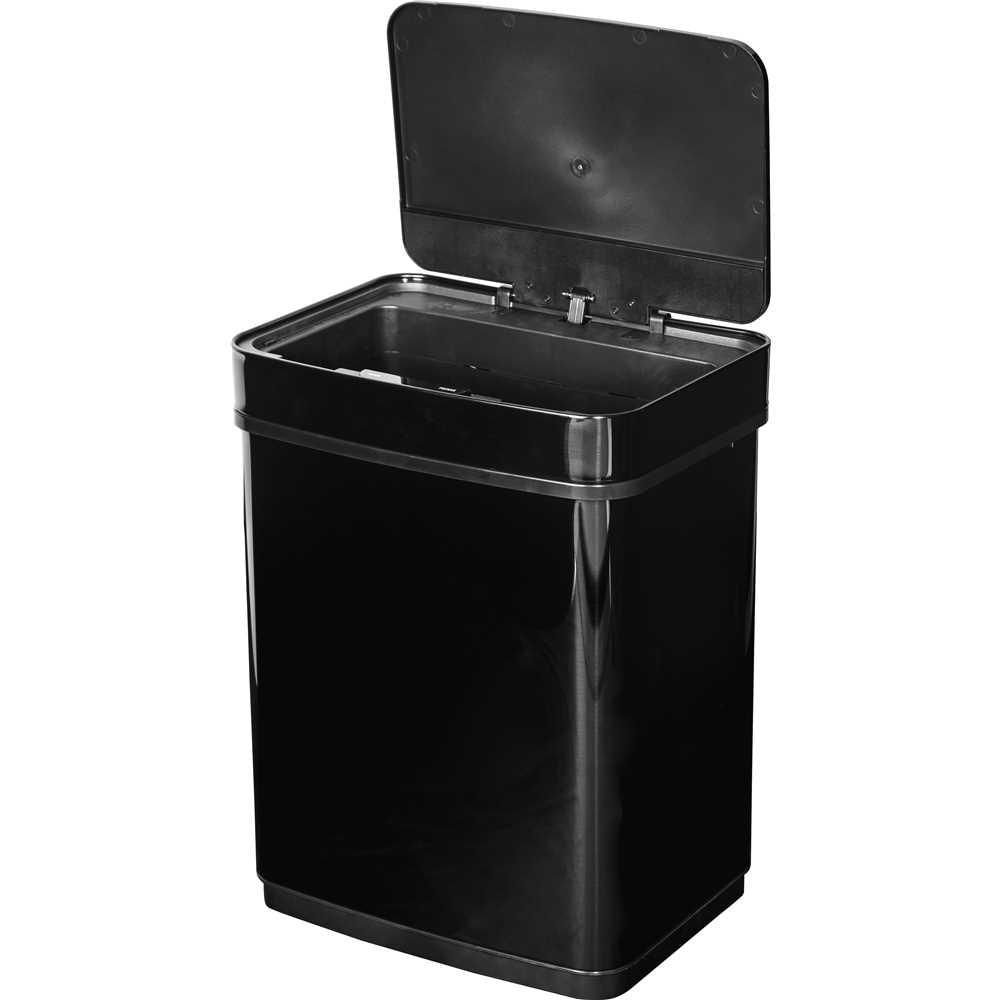 Foto 2 de Lixeira Retangular 50l Preta C/sensor Vonder