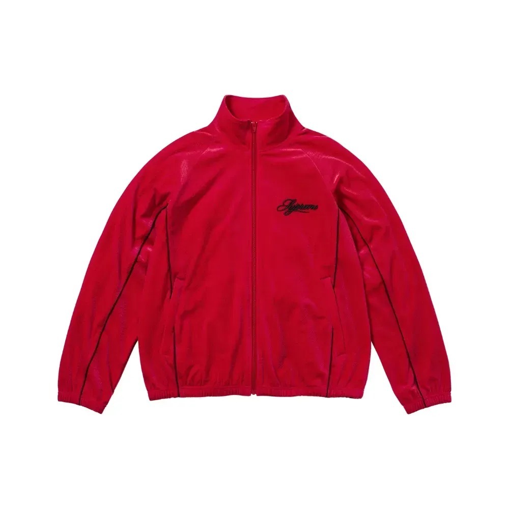 Jaqueta Supreme Velour Mesh Track Red SS26-W6 — M / G, Novo