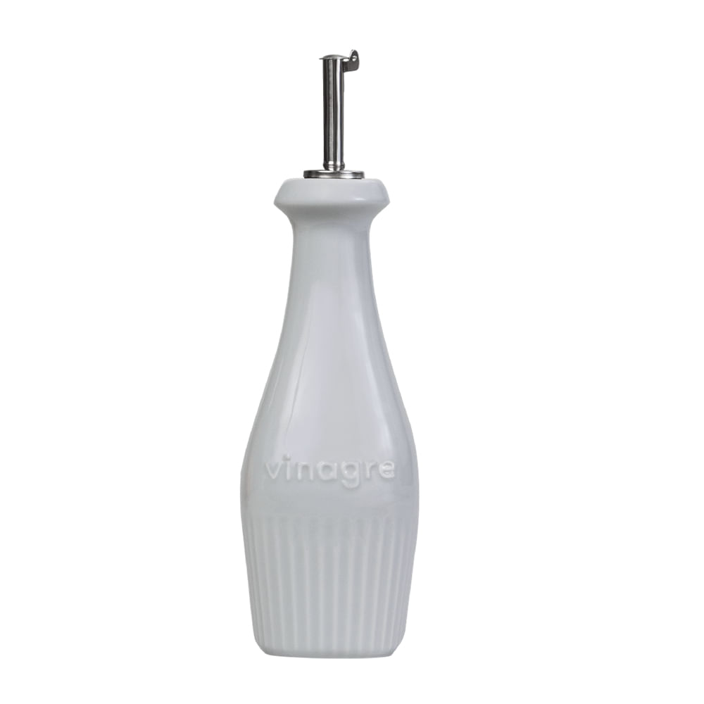 Galheteiro De Vinagre Porcelana Branco - Germer
