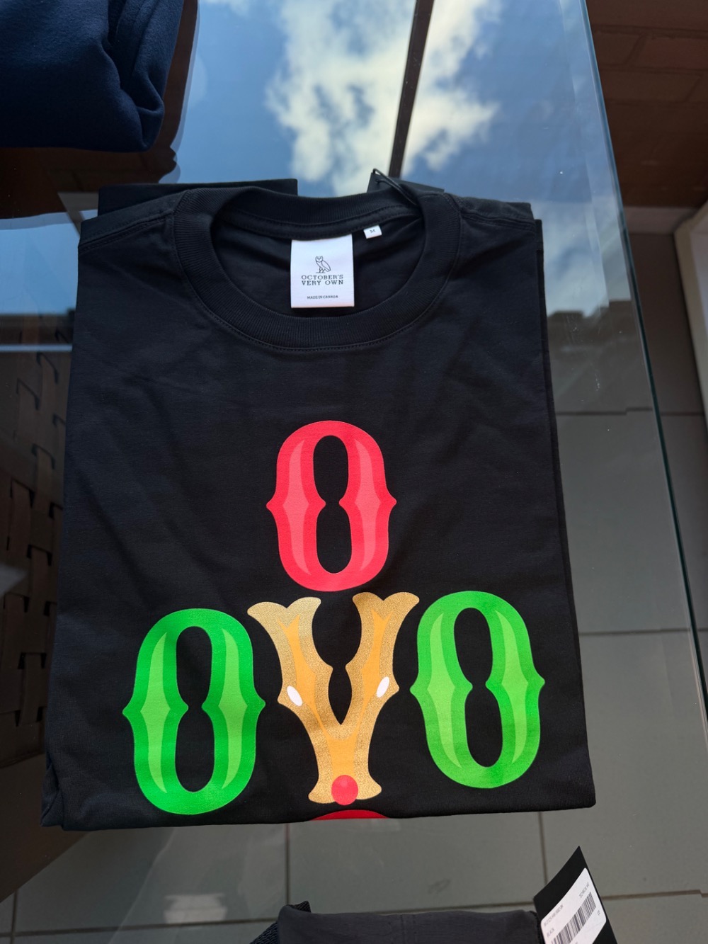 Camiseta OVO Reindeer Pom Pom Black — M, Novo