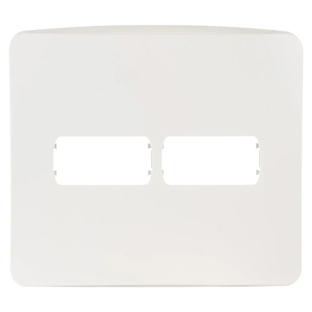 Placa 4x4 2 Postos Com Suporte Branco Miluz Schneider