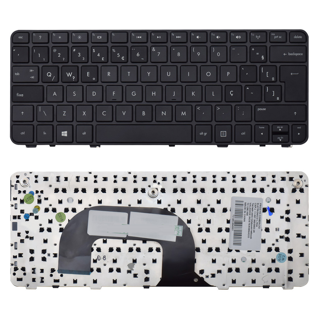 Teclado para Notebook compatível com Hp Part Number 626389-201 ABNT2 - UK Style
