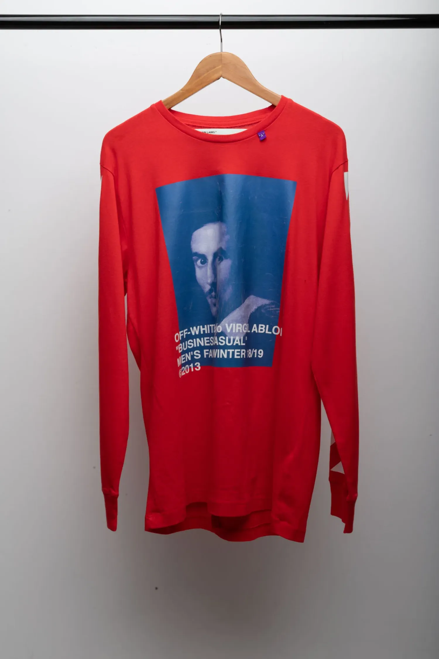 Camiseta Off-White Bernini Diagonal Stripe Caravaggio Red — XG, Novo