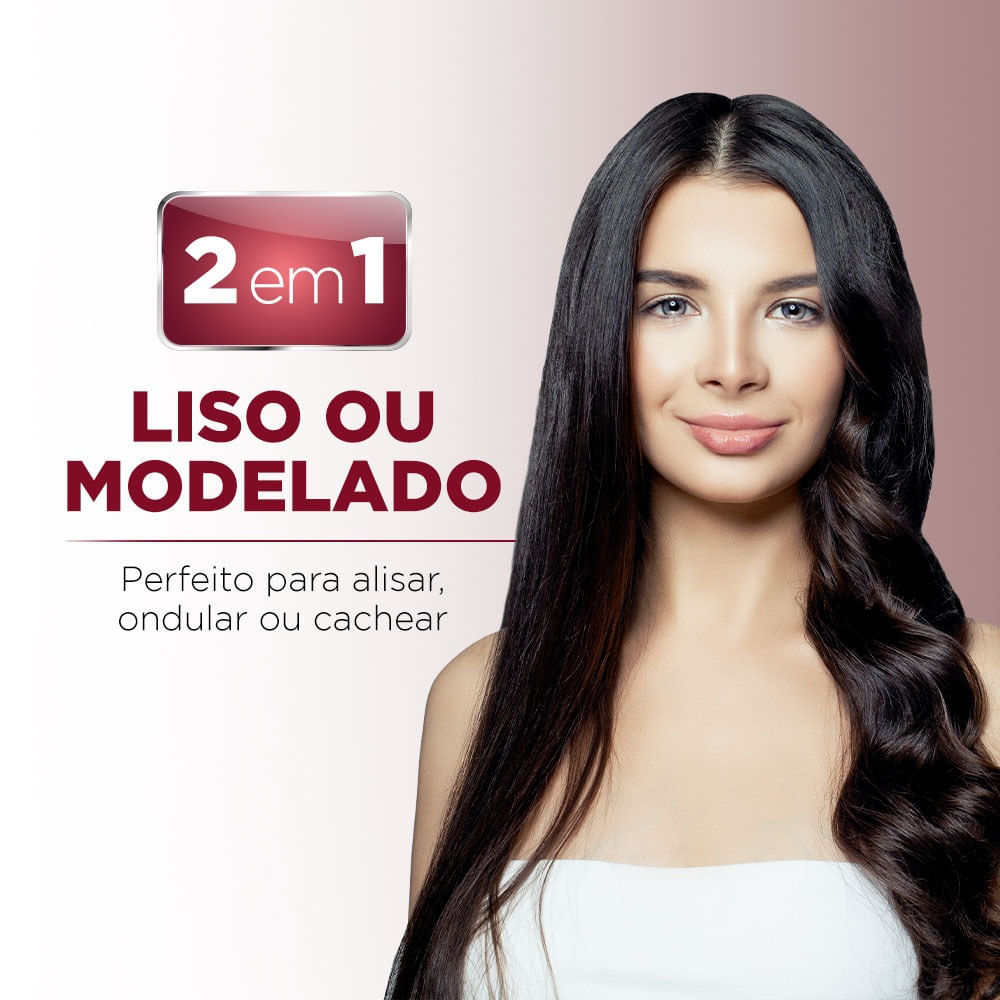 Foto 3 de Prancha Alisadora e Modeladora Mondial Branco e Rose Gold P-51 Bivolt