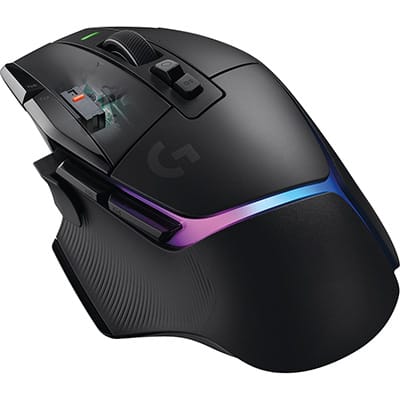 Mouse Gamer Sem Fio Logitech G502 X PLUS LIGHTSPEED com RGB LIGHTSYNC, Sensor HERO 25K, Compatível com PC/ macOS/ Windows- Preto CX 1 UN