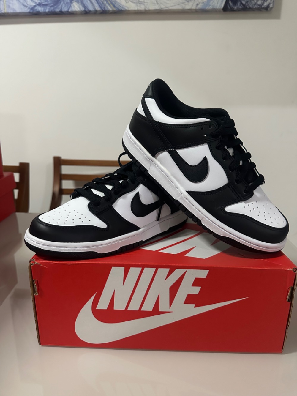 Nike Dunk Low GS Black White Panda — 37, Novo