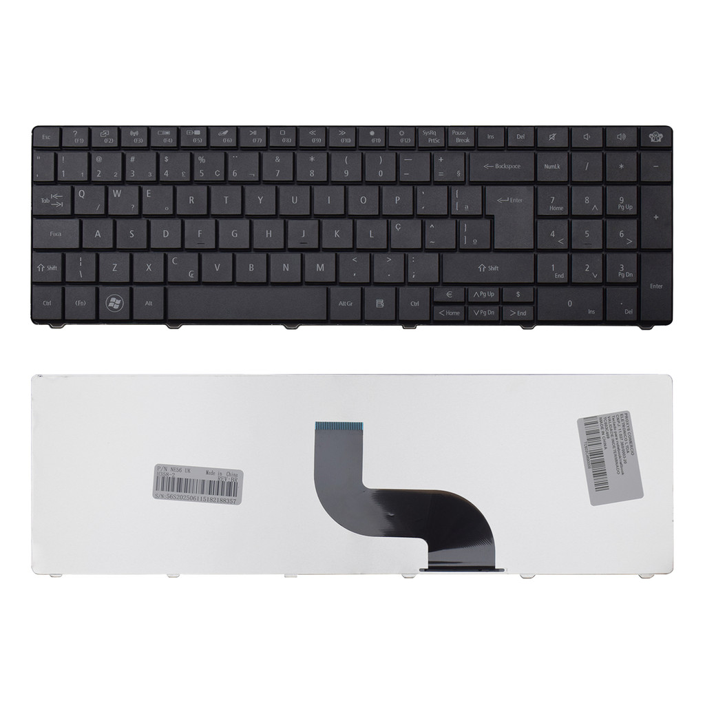 Teclado para Notebook compatível com Gateway Nv Series NV55C13B ABNT2