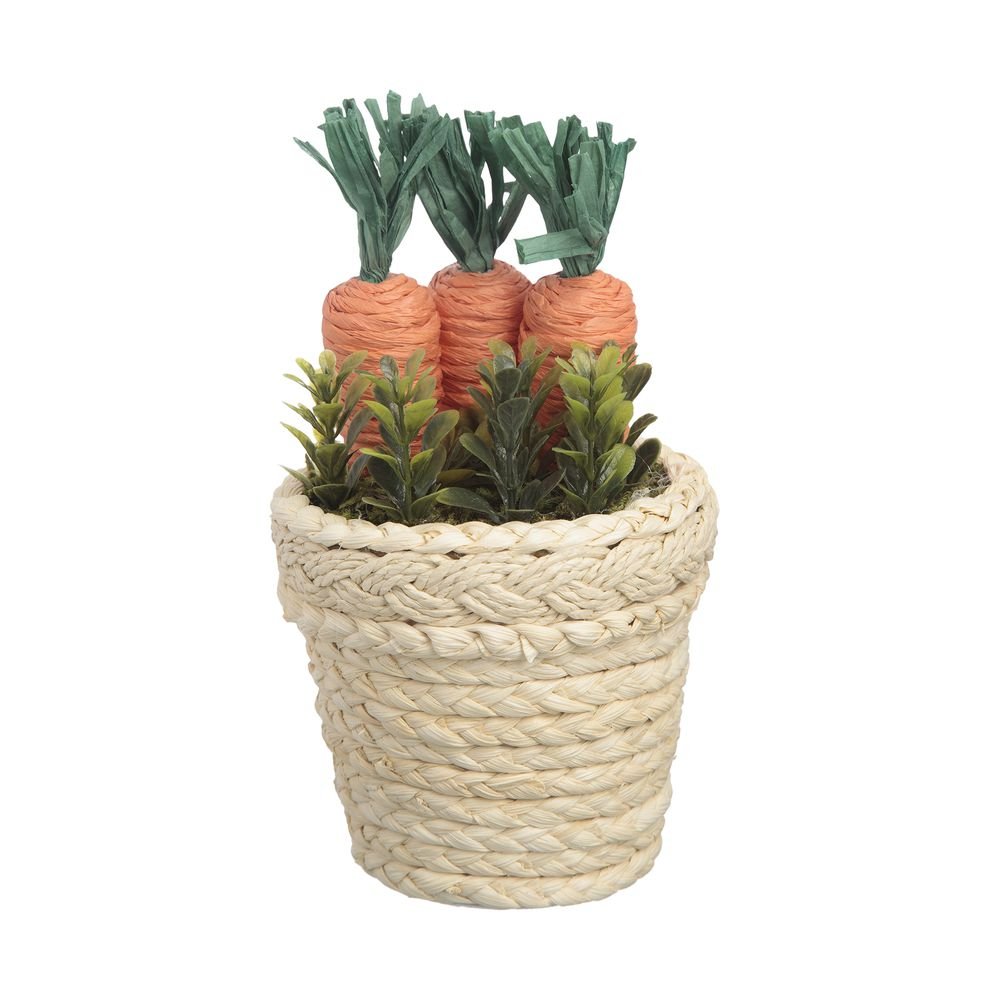 Enfeite de Páscoa Vaso Home Style Carota 17 cm