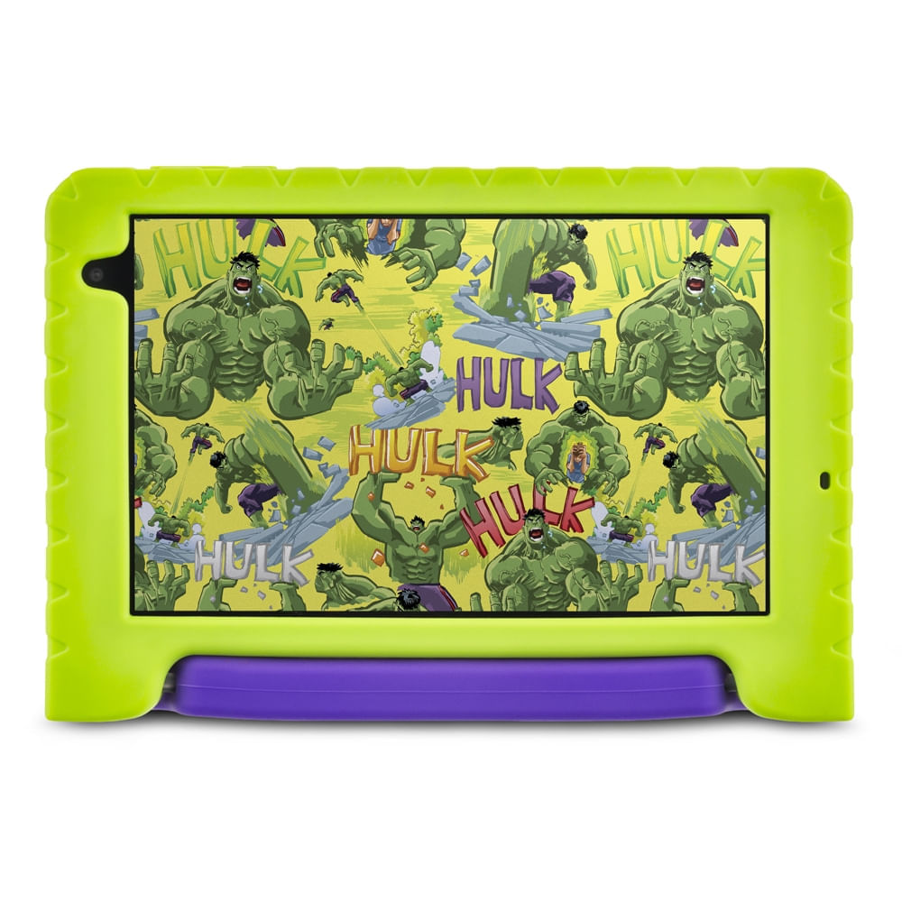 Tablet Infantil Hulk 8" Wi-Fi 6GB RAM 64GB Android 13 Octa-Core Câmeras 5MP e 2MP Bateria 4000mAh Multi - NB441 NB441