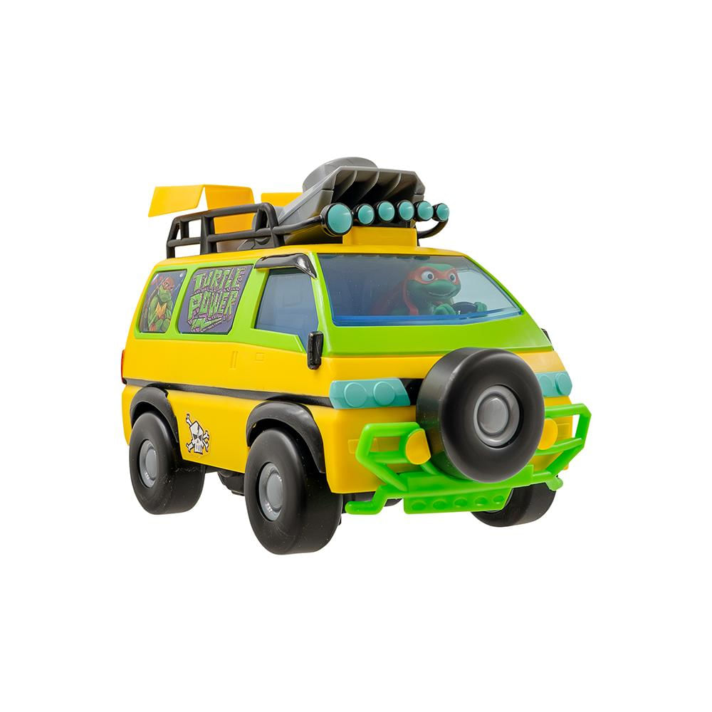 Veículo Controle Remoto 7 Funções Tartarugas Ninja Furgão Pizza Blaster