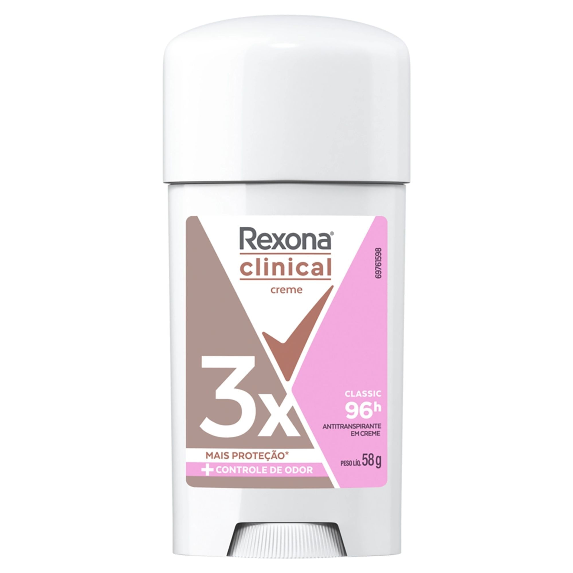Desodorante Em Creme Stick Rexona Clinical Classic 58g