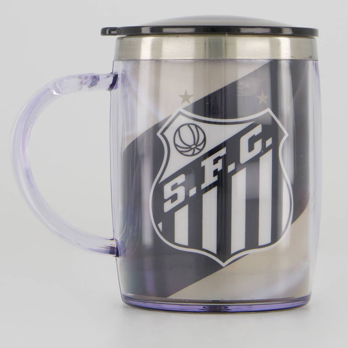 Caneca Térmica Santos com Tampa Preta
