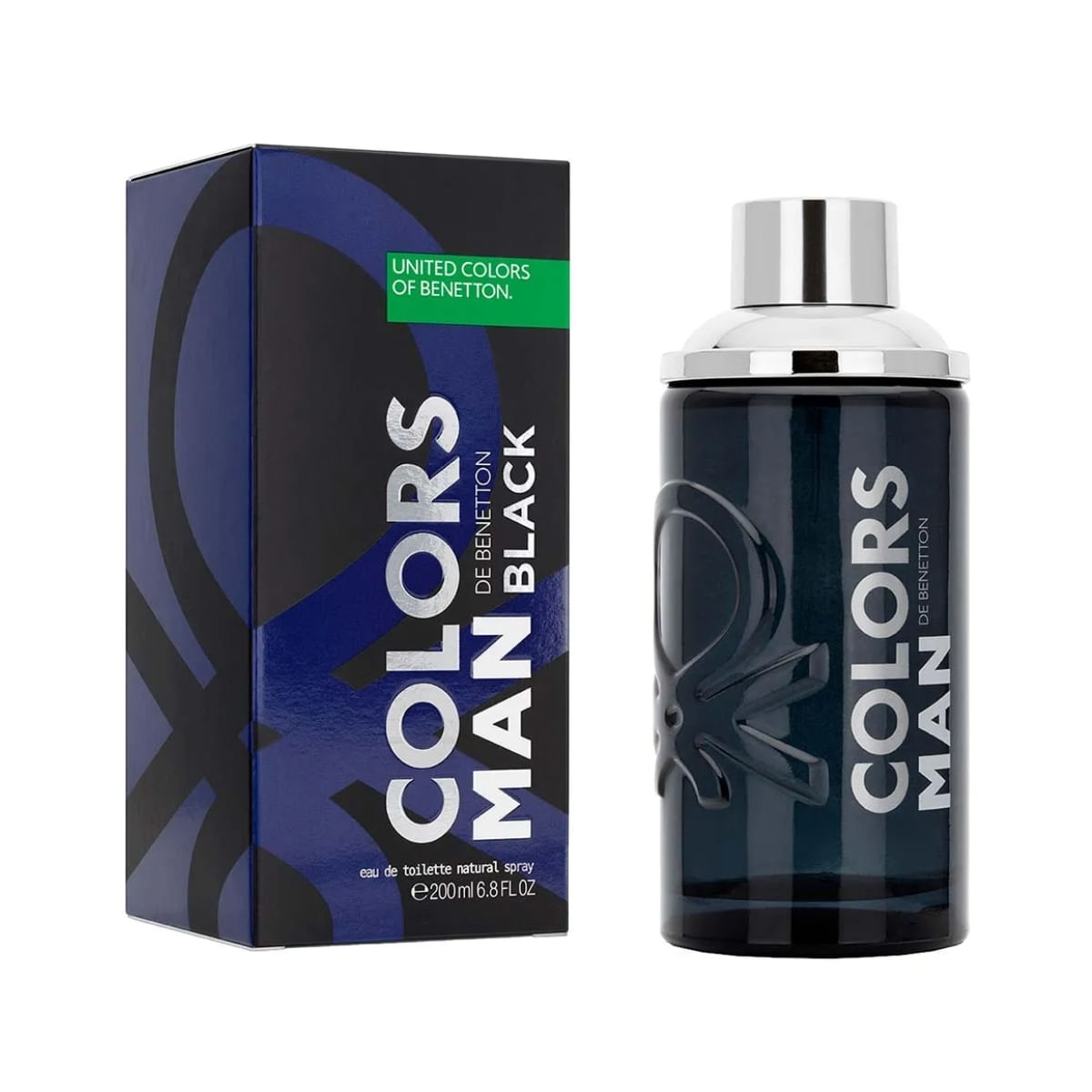 Perfume Benetton Colors Man Black Eau De Toilette 200ml Masculino