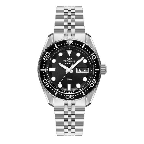 Relógio Technos Masculino Automático Diver Prata - 8205QC/1P Relógio Technos Masculino Diver Prata - 8205QC/1P