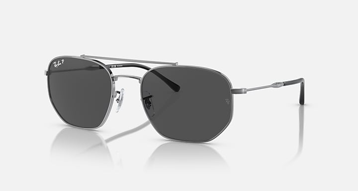 Ray-Ban Óculos De Sol Rb3707 Polarized+ Lenses Polarizado - Quadro Chumbo Lente Cinza 54-20