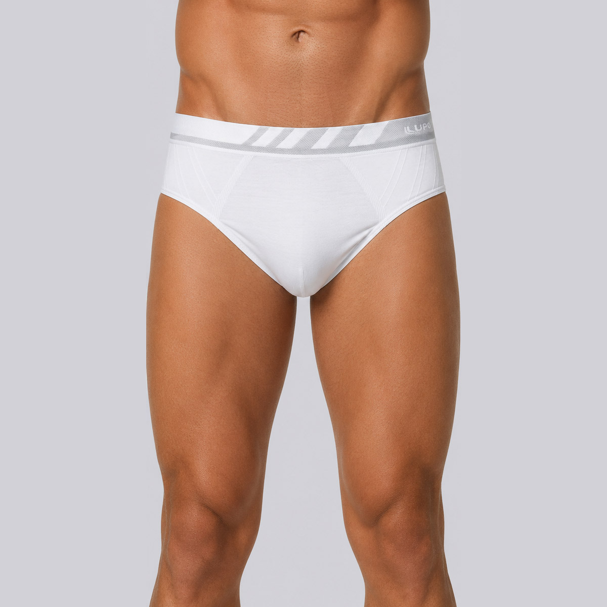 Cueca Slip Lupo Microfibra Sem Costura Branca