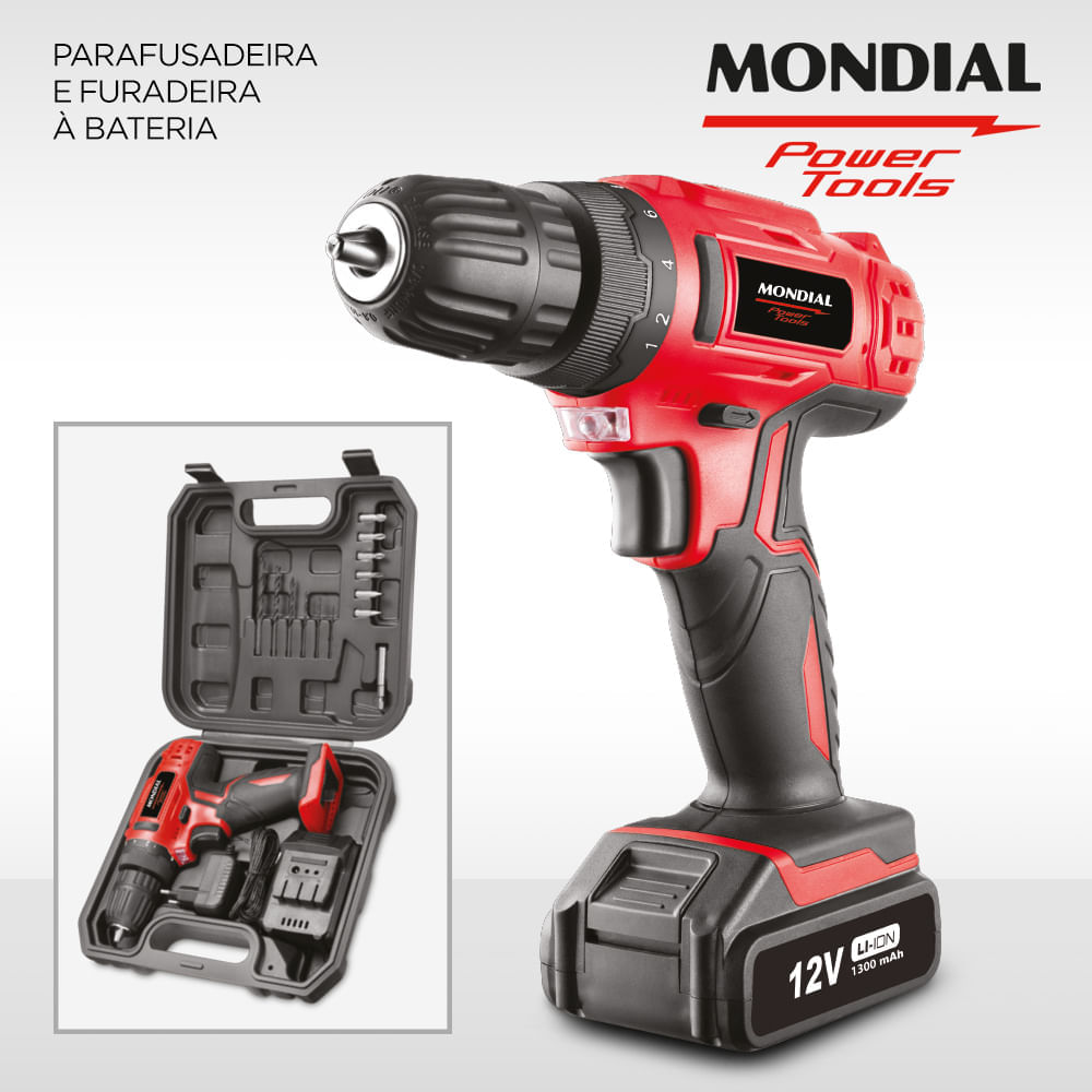 Foto 2 de Parafusadeira e Furadeira Mondial Power Tools FPF-06M Bivolt