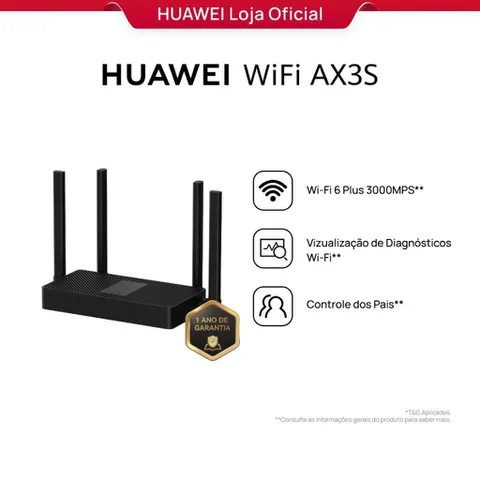 Roteador HUAWEI WiFi AX3S Wi-Fi 6+ 3000Mbps