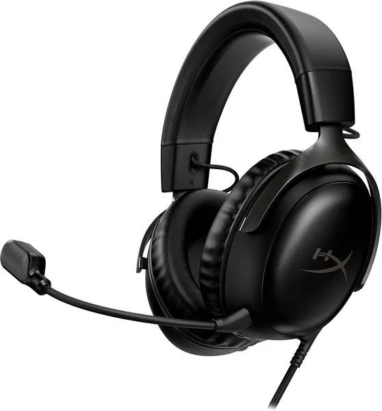 Headset Gamer Hyperx Cloud Iii – Compatível Com Pc, Ps5, Xbox Series X|s, Drivers Angulados De 53mm, Áudio Dts, Microfone De 10 Mm, Usb-c, Usb-a, Fio De 3,5 Mm, Preto (727a8aa)
