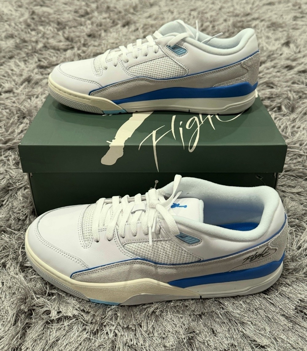 Air Jordan Flight Court White Pure Platinum Sail Photo Blue — 38 / 39 / 39.5 / 40 / 40.5 / 41 / 42 / 42.5 / 43 / 44, Novo