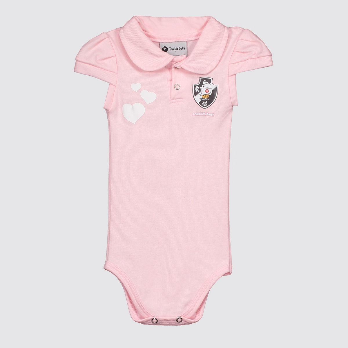 Body Polo Vasco Infantil Rosa